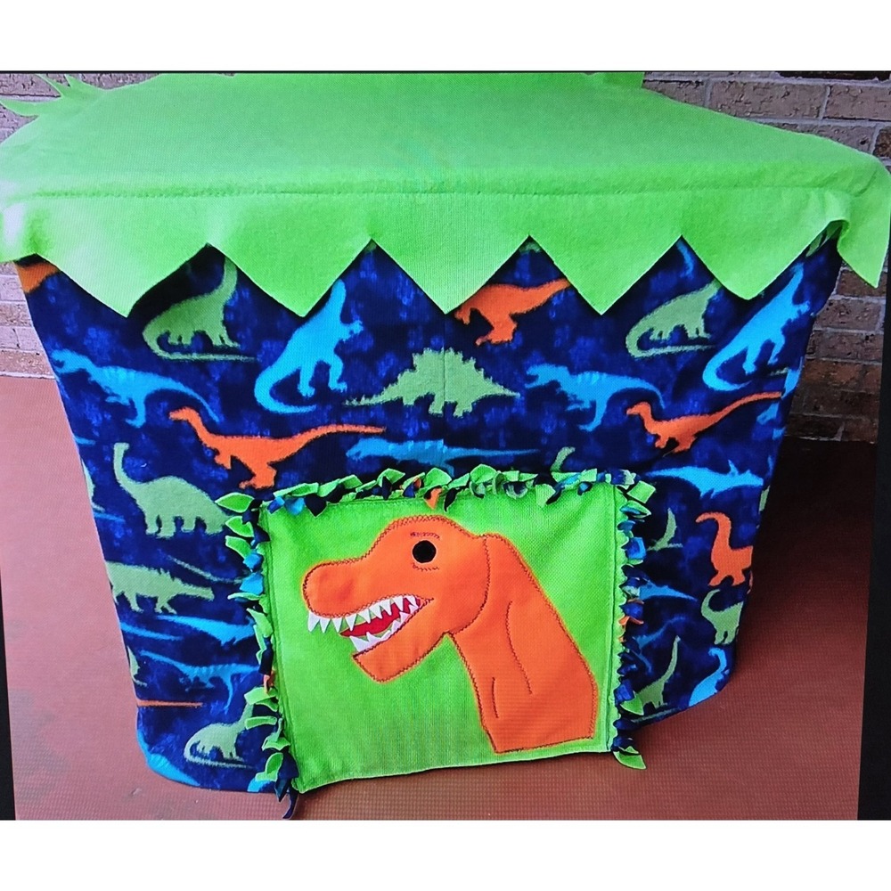 New One Of A Kind Handmade Kids CARD TABLE PLAY TENT Dinosaur Theme TENT ONLY